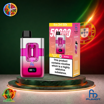 Vape descartável Fumot Eco 2 em 1 50K sabor Gummy Bear Skittles 50000 puffs 50K tragadas mais barato