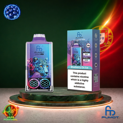 Vape descartável Fumot Leopard 40K sabor Blueberry On Ice 40000 puffs 40K tragadas mais barato