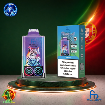 Vape descartável Fumot Leopard 40K sabor Dr Blue 40000 puffs 40K tragadas mais barato