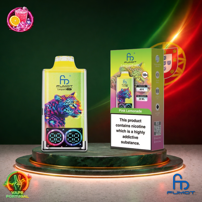 Vape descartável Fumot Leopard 40K sabor Pink Lemonade 40000 puffs 40K tragadas mais barato