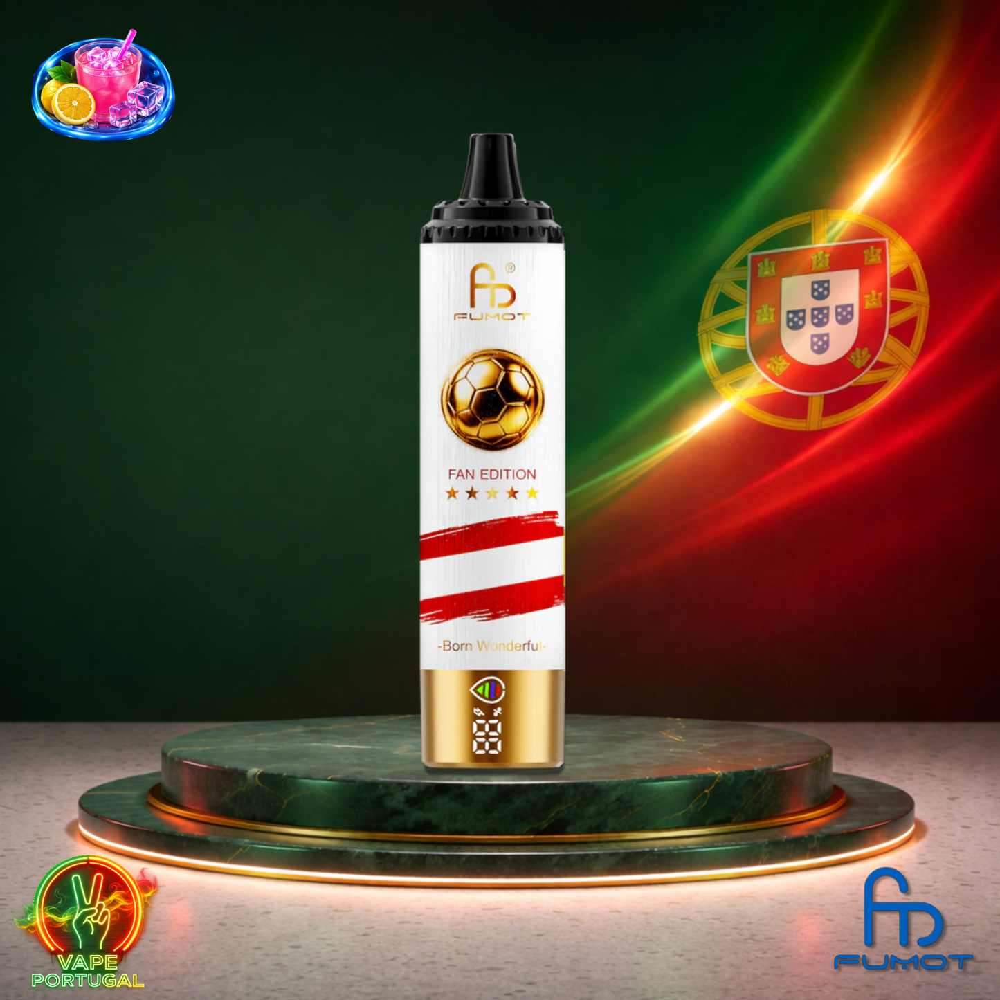Fumot Tornado 15K Fan Edition Puffs | Vape Descartável Portugal 2% Nicotina