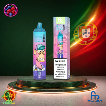 Vape descartável Fumot RandM Tornado 15K sabor Blueberry Raspberry 15000 puffs 15K tragadas mais barato