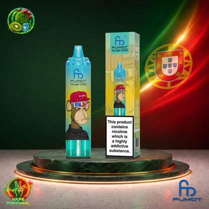 Vape descartável Fumot RandM Tornado 15K sabor Cactus Kiwi 15000 puffs 15K tragadas mais barato