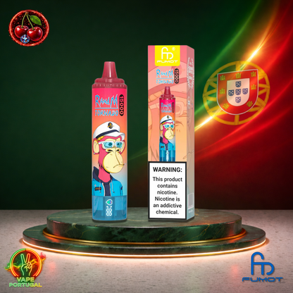 Vape descartável Fumot RandM Tornado 15K sabor Cherry 15000 puffs 15K tragadas mais barato
