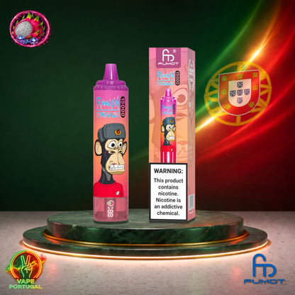 Vape descartável Fumot RandM Tornado 15K sabor Dragon Fruit 15000 puffs 15K tragadas mais barato