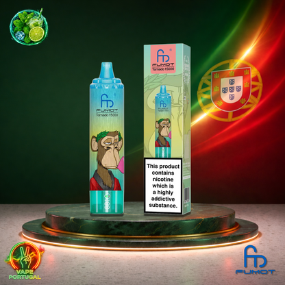 Vape descartável Fumot RandM Tornado 15K sabor Fresh Menthol Mojito 15000 puffs 15K tragadas mais barato