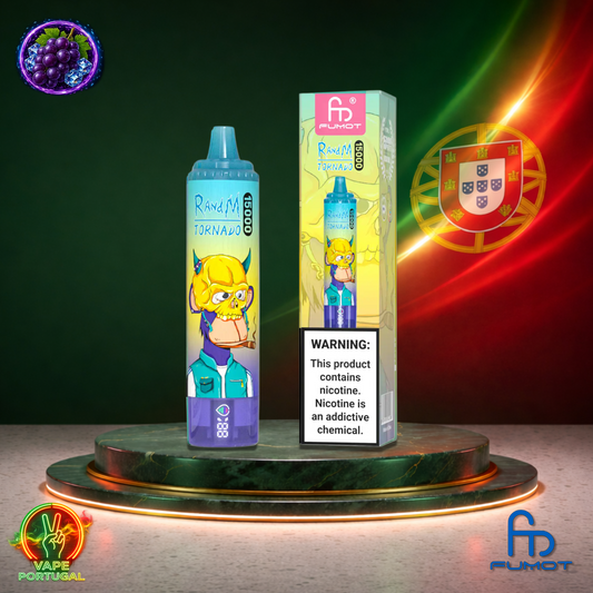 Vape descartável Fumot RandM Tornado 15K sabor Grape Ice 15000 puffs 15K tragadas mais barato