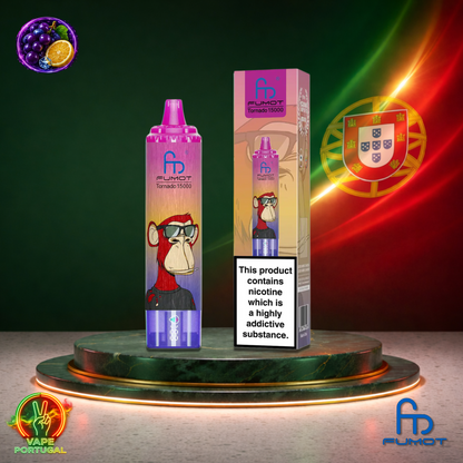 Vape descartável Fumot RandM Tornado 15K sabor Grape Lemon 15000 puffs 15K tragadas mais barato