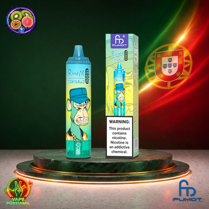 Vape descartável Fumot RandM Tornado 15K sabor Kiwi Passion Fruit Guava 15000 puffs 15K tragadas mais barato