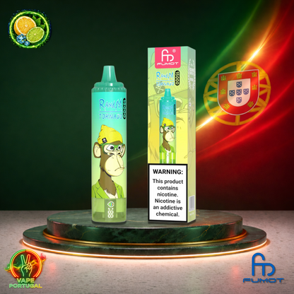 Vape descartável Fumot RandM Tornado 15K sabor Lemon Lime 15000 puffs 15K tragadas mais barato