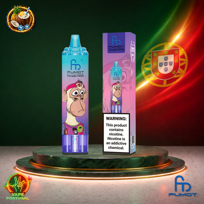 Vape descartável Fumot RandM Tornado 15K sabor Pina Colada 15000 puffs 15K tragadas mais barato