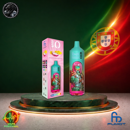 Vape descartável Fumot RandM Tornado 9K sabor Black Dragon Ice 9000 puffs 9K tragadas mais barato