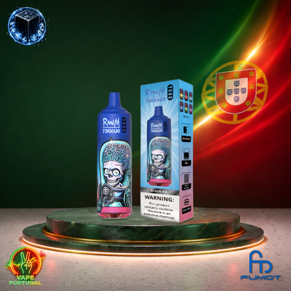 Vape descartável Fumot RandM Tornado 9K sabor Black Ice 9000 puffs 9K tragadas mais barato
