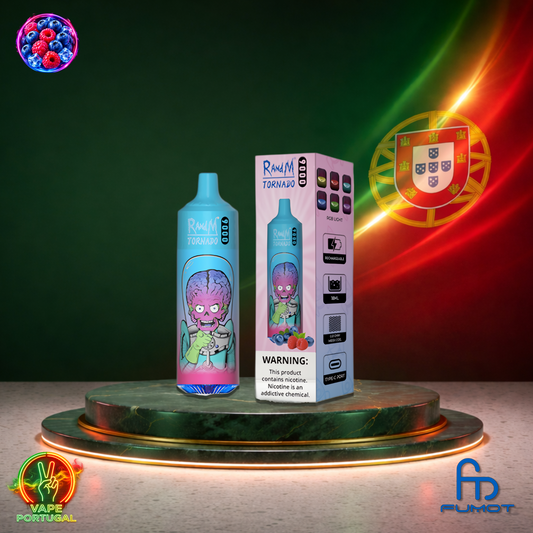 Vape descartável Fumot RandM Tornado 9K sabor Blueberry Raspberry 9000 puffs 9K tragadas mais barato