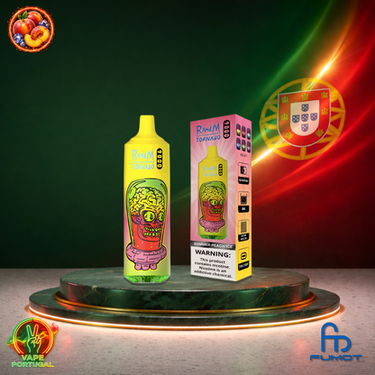 Vape descartável Fumot RandM Tornado 9K sabor Summer Peach Ice 9000 puffs 9K tragadas mais barato