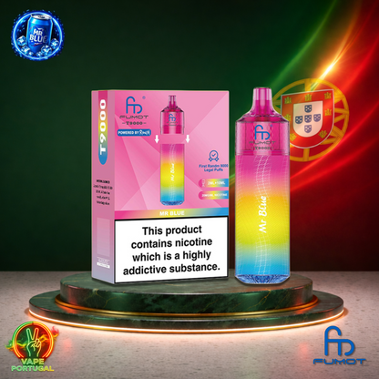 Vape descartável Fumot T9000 9K sabor Mr Blue 9000 puffs 9K tragadas mais barato
