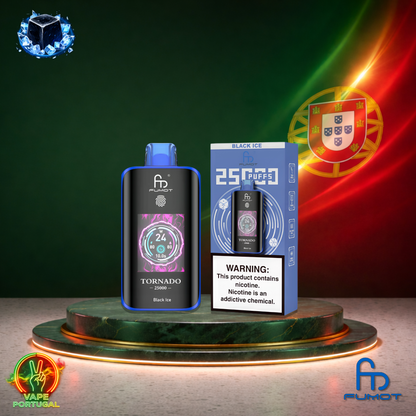 Vape descartável Fumot Tornado 25K sabor Black Ice 30000 puffs 30K tragadas mais barato
