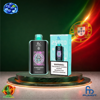 Vape descartável Fumot Tornado 25K sabor Blueberry On Ice 25000 puffs 25K tragadas mais barato