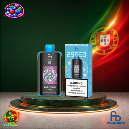 Vape descartável Fumot Tornado 25K sabor Blueberry Raspberry 25000 puffs 25K tragadas mais barato