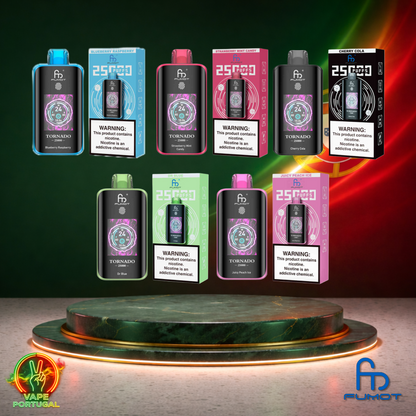 Vape descartável Fumot Tornado 25K pack vários sabores 25000 puffs 25K tragadas mais barato em Portugal