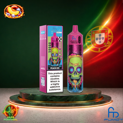 Vape descartável Fumot Tornado 30K sabor Peach Ice 30000 puffs 30K tragadas mais barato