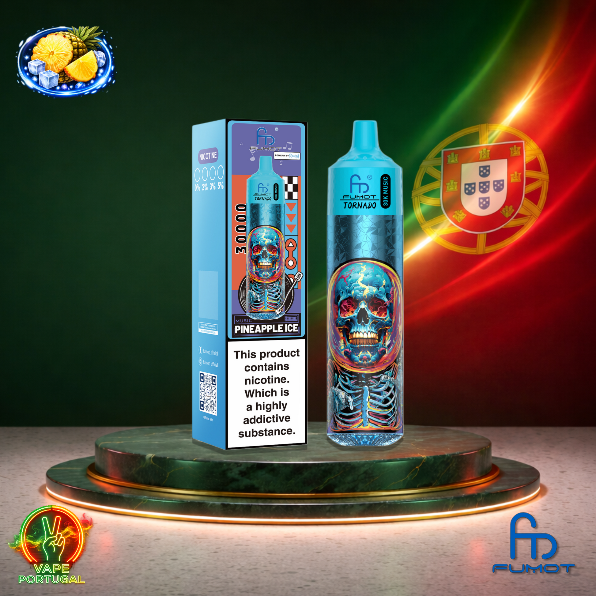 Vape descartável Fumot Tornado 30K sabor Watermelon Ice 30000 puffs 30K tragadas mais barato