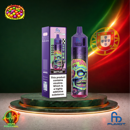 Vape descartável Fumot Tornado 30K sabor Skittles 30000 puffs 30K tragadas mais barato