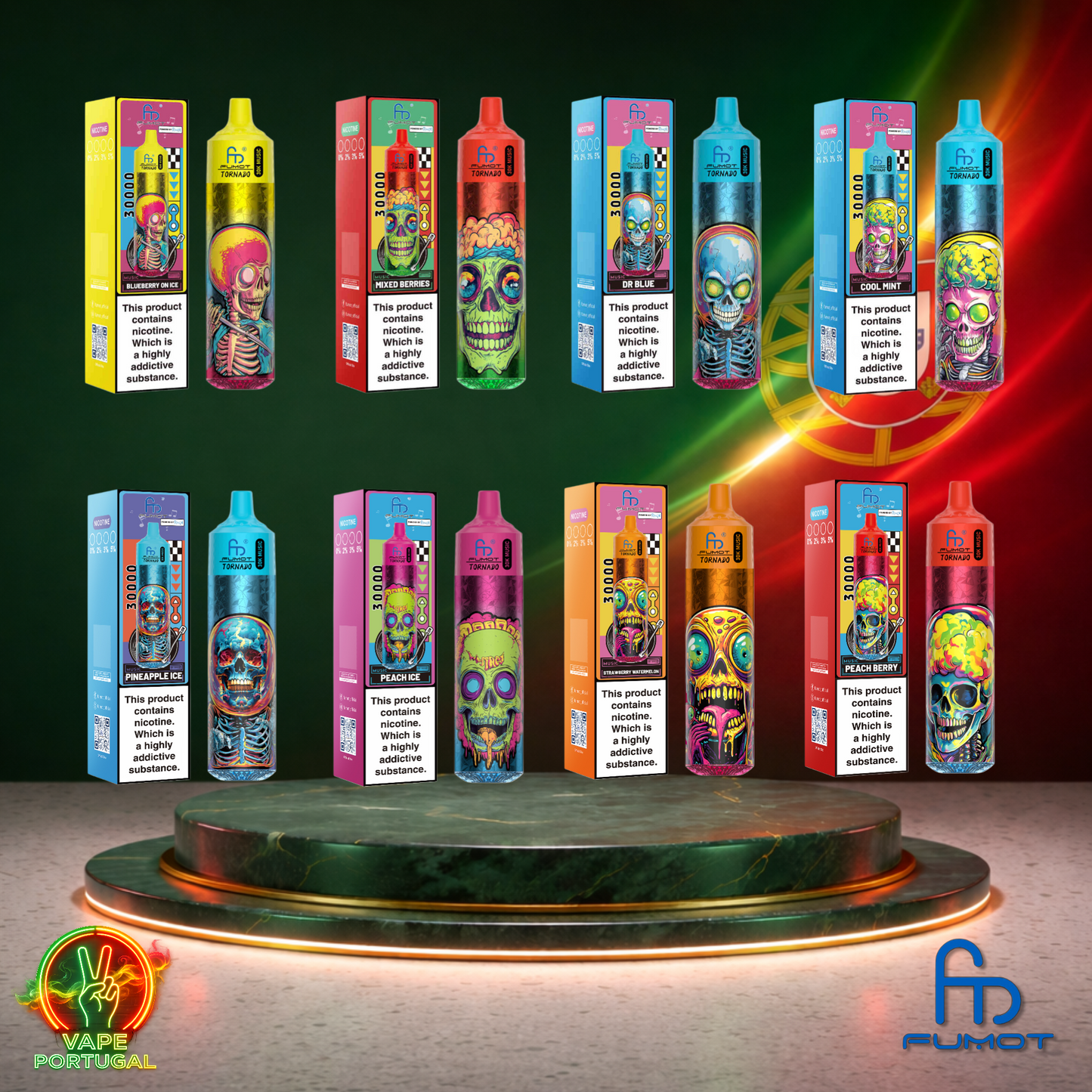 Vape descartável Fumot Tornado 30K sabor Vários Sabores 30000 puffs 30K tragadas mais barato