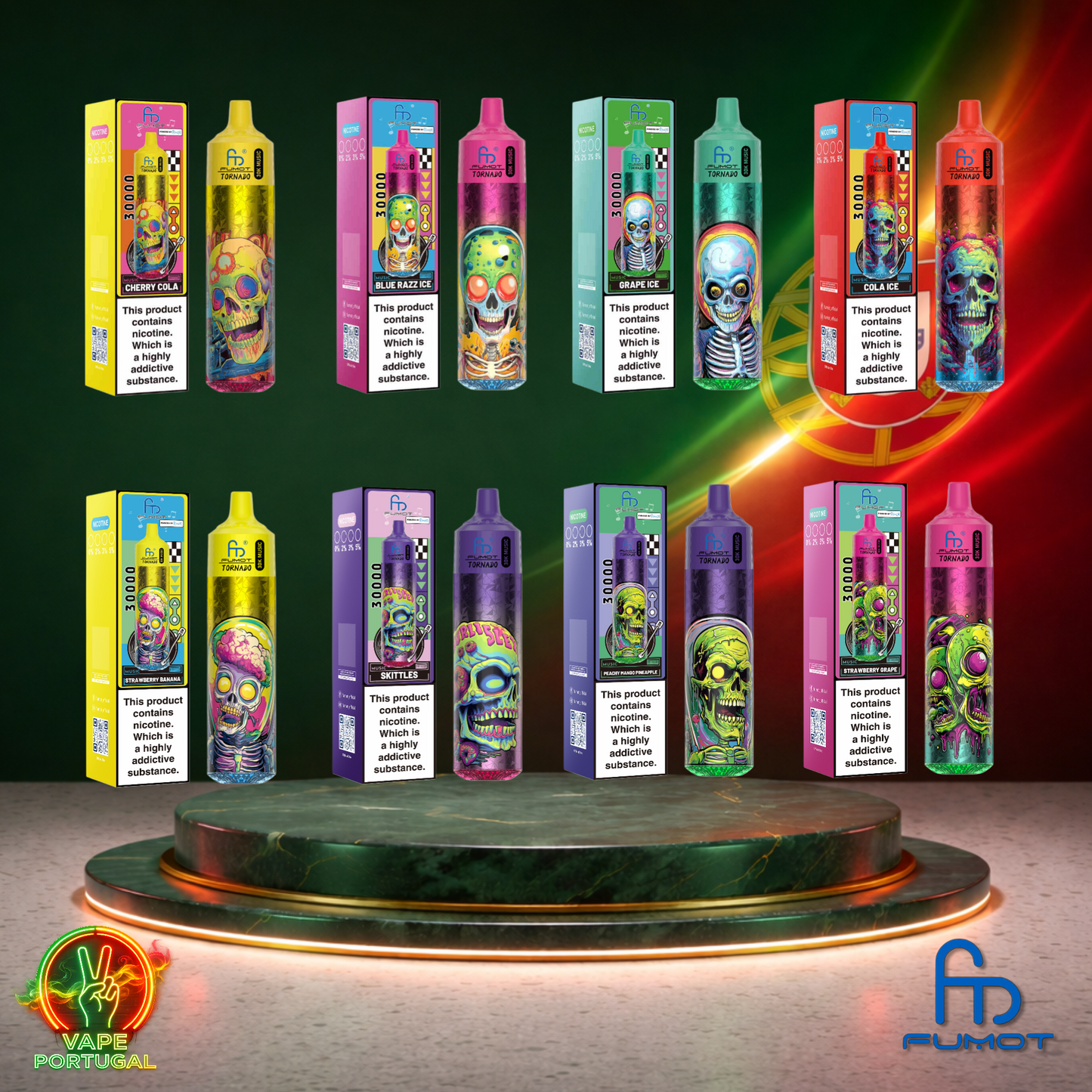 Vape descartável Fumot Tornado 30K sabor Vários Sabores 30000 puffs 30K tragadas mais barato