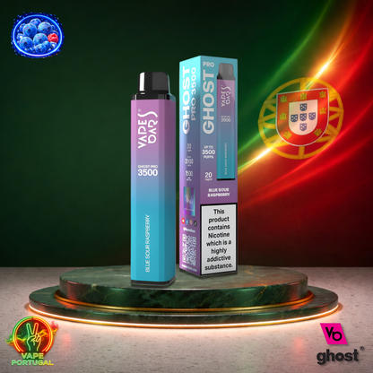 Vape descartável Ghost Pro 3500 sabor Blue Sour Raspberry 3500 puffs 3.5K tragadas mais barato