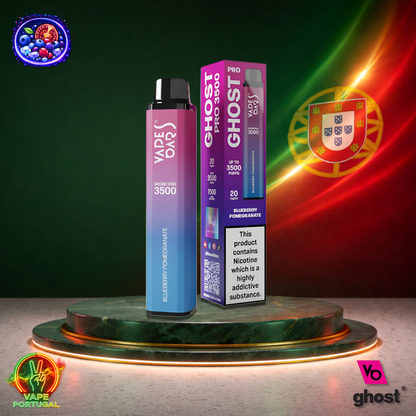Vape descartável Ghost Pro 3500 sabor Blueberry Pomegranate 3500 puffs 3.5K tragadas mais barato