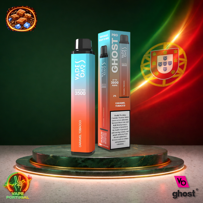 Vape descartável Ghost Pro 3500 sabor Caramel Tobacco 3500 puffs 3.5K tragadas mais barato