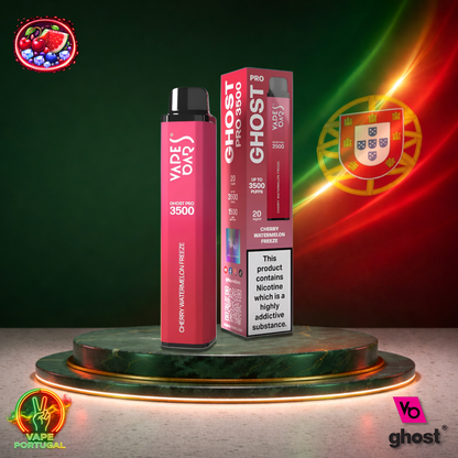 Vape descartável Ghost Pro 3500 sabor Cherry Watermelon Freeze 3500 puffs 3.5K tragadas mais barato