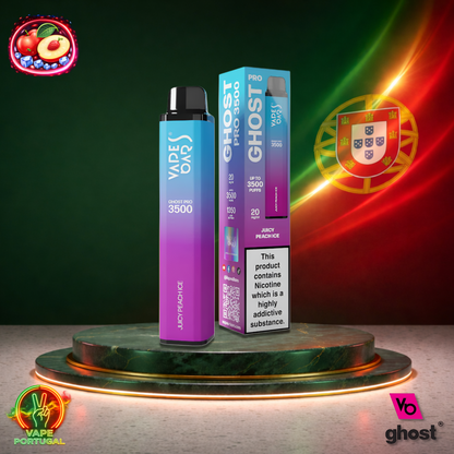 Vape descartável Ghost Pro 3500 sabor Juicy Peaches 3500 puffs 3.5K tragadas mais barato