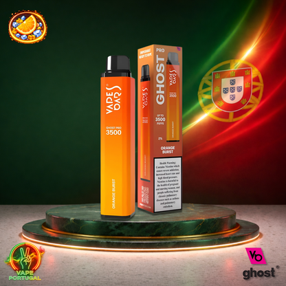 Vape descartável Ghost Pro 3500 sabor Orange Burst 3500 puffs 3.5K tragadas mais barato