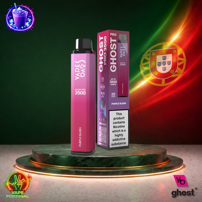 Vape descartável Ghost Pro 3500 sabor Purple Slush 3500 puffs 3.5K tragadas mais barato