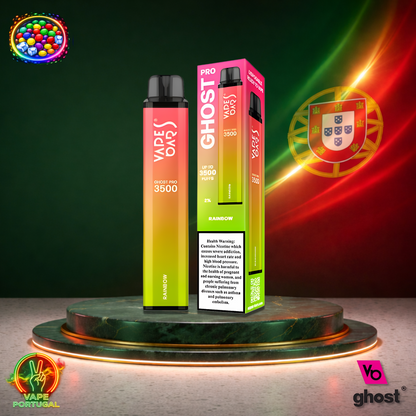 Vape descartável Ghost Pro 3500 sabor Rainbow 3500 puffs 3.5K tragadas mais barato