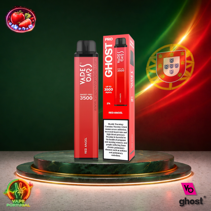 Vape descartável Ghost Pro 3500 sabor Red Angel 3500 puffs 3.5K tragadas mais barato