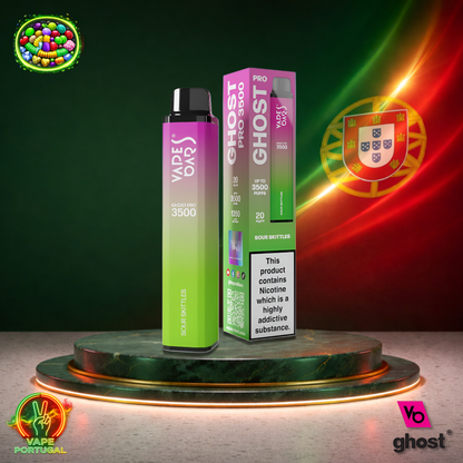 Vape descartável Ghost Pro 3500 sabor Sour Skittles 3500 puffs 3.5K tragadas mais barato