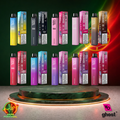Vape descartável Ghost Pro 3500 em Vários Sabores Portugal 3500 puffs 3.5K tragadas em Caixa mais barato
