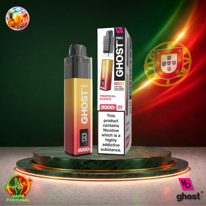 Vape descartável Ghost Pro 8K Tropical Punch 8000 puffs comprar em Portugal