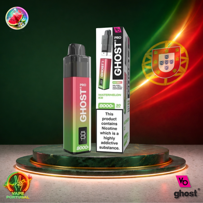 Vape descartável Ghost Pro 8K Watermelon Ice 8000 puffs comprar em Portugal