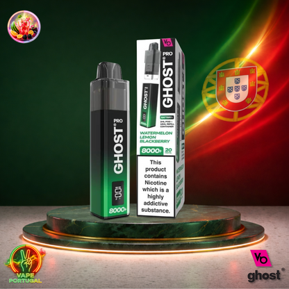 Vape descartável Ghost Pro 8K Watermelon Lime Blackberry 8000 puffs comprar em Portugal