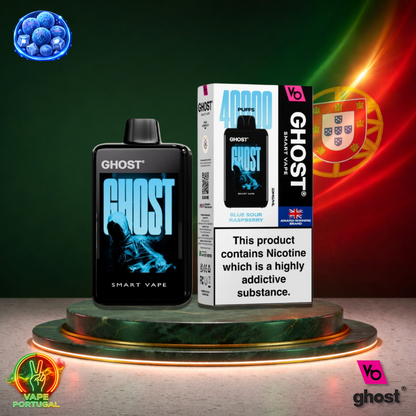 Vape descartável Ghost Smart Vape 40K sabor Blue Sour Raspberry 40000 puffs 40K tragadas mais barato