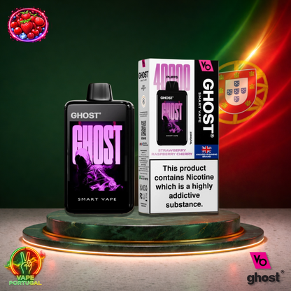 Vape descartável Ghost Smart Vape 40K sabor Strawberry Raspberry Cherry 40000 puffs 40K tragadas mais barato
