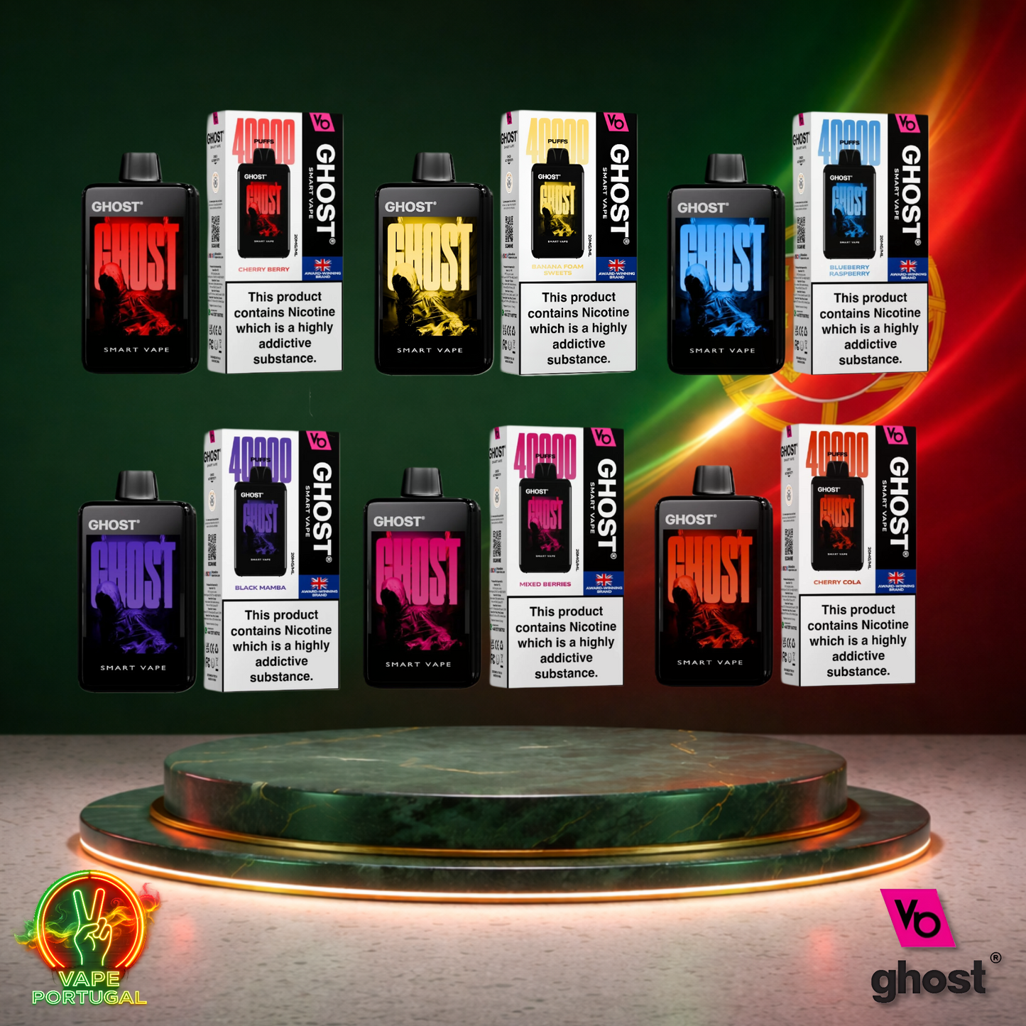 Vape descartável Ghost Smart Vape 40K em vários sabores com 40000 puffs 40K tragadas mais barato