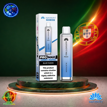 Vape descartável Hayati Pro Max 4K sabor Blue Fusion 4000 puffs 4K tragadas mais barato