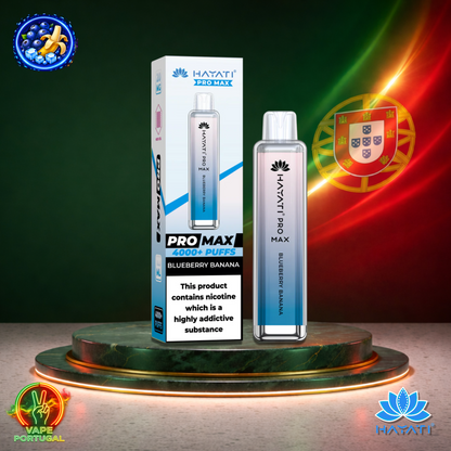 Vape descartável Hayati Pro Max 4K sabor Blueberry Banana 4000 puffs 4K tragadas mais barato