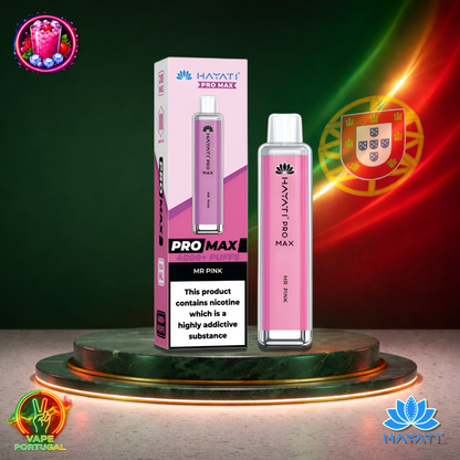 Vape descartável Hayati Pro Max 4K sabor Mr Pink 4000 puffs 4K tragadas mais barato