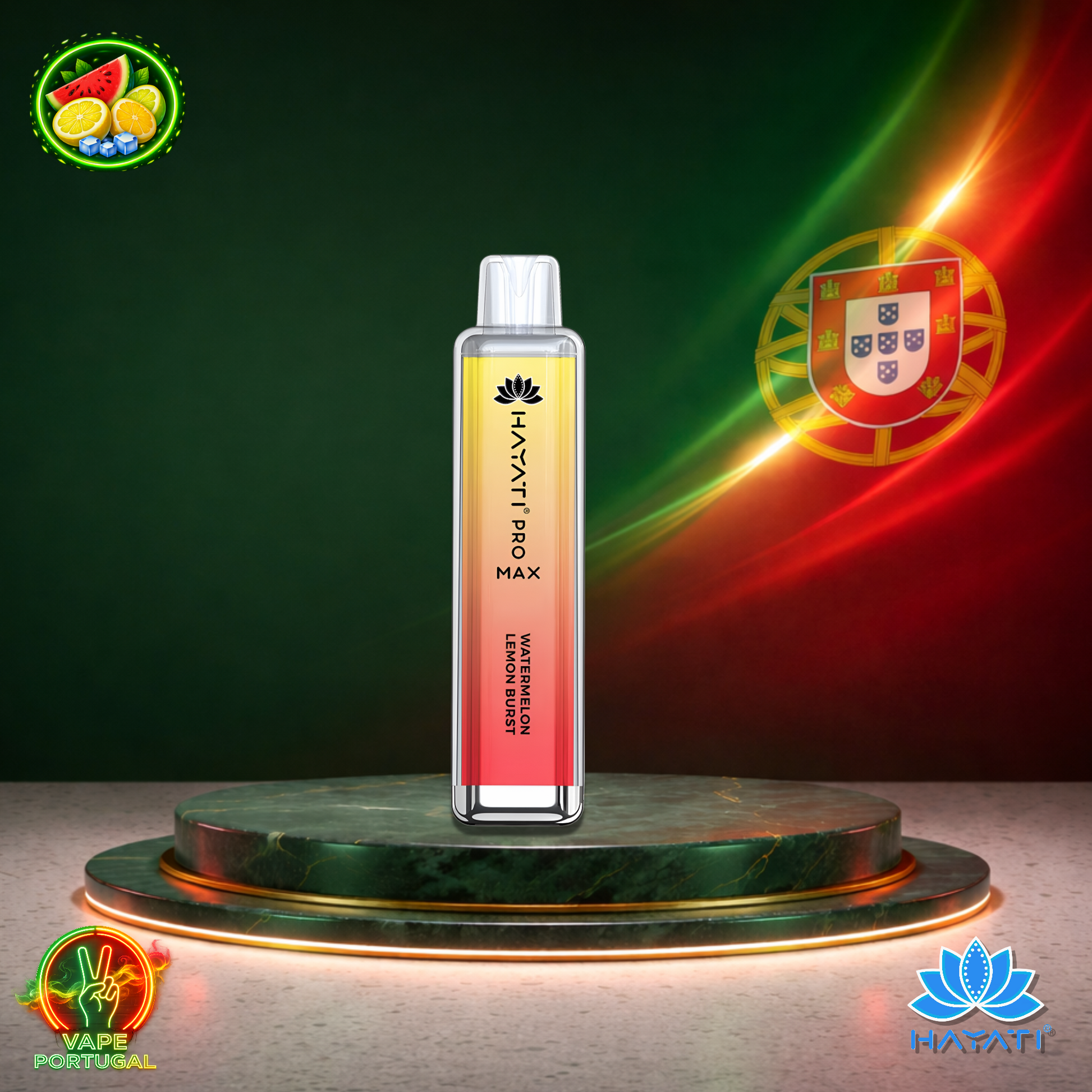 Vape descartável Hayati Pro Max 4K sabor Watermelon Lemon Burst 4000 puffs 4K tragadas mais barato